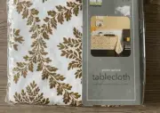 Martha Stewart Oval Golden Garland Table Cloth-Throw