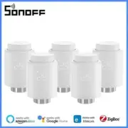 1-5PCS SONOFF TRVZB Zigbee Thermostatic Radiator Valve Smart Home EWeLink App