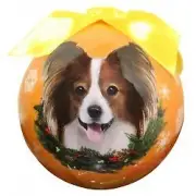 E&S Pets Christmas Ball Ornament -Papillon