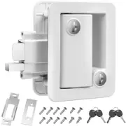 Esakoya RV Door Lock, RV Door Lock Replacement with Paddle Deadbolt, White Zi...
