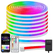 Neon Rope Lights RGB Color Changing IC 33Ft LED Neon Rope Light Outdoor