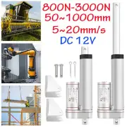Electric Linear Actuator 800-3000N DC 12V 50-1000mm Stroke Fast Speed 5-20mm/s