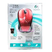 在飛比找PChome商店街優惠-Logitech 羅技 無線滑鼠 m235 紅色