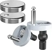 Quick Release Toilet Seat Fixings, Top Universal Toilet Seat Hinge Fittings for WC Toilet Blind Holes 2 Pack