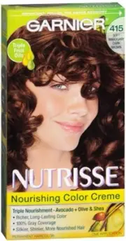 Garnier Nutrisse Haircolor - 415 Raspberry Truffle (Soft Mahogany Dark Brown) 1