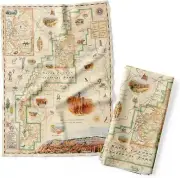 Xplorer Maps Bryce Canyon National Park Map Decorative Flour Sack Kitchen Tea