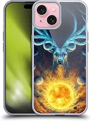 Head Case Designs Officially Licensed Jonas JoJoesArt Jdicke Celestial Wildlife 2 Gel Case [Military Grade Protection] Compatible with Apple iPhone 15 and Compatible with MagSafe