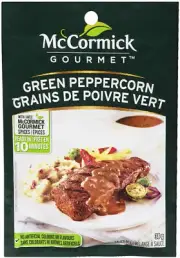 McCormick Gourmet, Sauce Mix, Green Peppercorn, 38g/1.3oz, (12 Pack) (Importe...