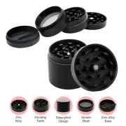 1x Grinder Hand 4-Layer Metal Zinc Herb Alloy Muller Crusher Spice Tobacco Tool