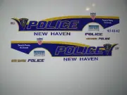 New Haven Conn Police Patrol Car Decals 1:64 two for one money
