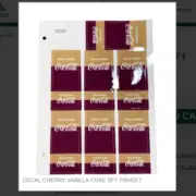 DECAL CHERRY VANILLA COKE SF1 7/SHEET # D18/19-CVC