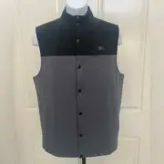 NEW wTag-Travis Mathew Black/Gray Snap Button Vest Sz M