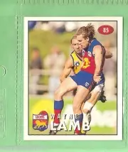 1996 AFL SELECT STICKER #85 WAYNE LAMB, FITZROY LIONS