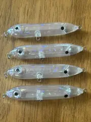 Clear Holographic Demon Dragon Style Lure Inline Floats rattles 4pack Catfish