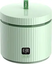 [TOKIT] Rice Cooker 1.5 L Pro Rice Cooker Small Mini but Multifunctional with Display Touch Button for 1-3 People Ceramic Coated Non-Stick Inner Travel Pot (Green)