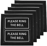 ECSiNG 10Pcs Please Ring The Bell Sticker Fade Resistant Please Ring Doorbell Sign for Home Business Office Store 60x30mm Black