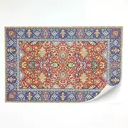 Self-Adhesive Rug with Real Textile Structure for Dollhouses Scale 1:12 (Oriental Carpet Blue 1)