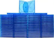 (60) Quad Blu-Ray Replacement Cases Standard Empty Boxes 4 Disc 21mm #BR4R21BL