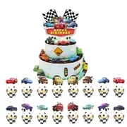 24PC Cars Cake & Cupcake Toppers Party Supplies Birthday Decorations