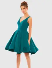 Mac Duggal Size 16w Teal Mini Dress Retail$ 238. (50% Off)