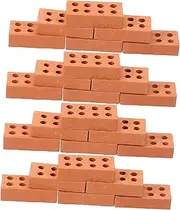 TOPPERFUN 50pcs Mini Bricks Stackable Bricks Models Landscape Accessories Micro Landscape Brick Decor DIY Brick Miniature Wall Brick Miniature Bricks Wall Brick Model Fake Wall Bricks