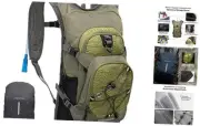 Hydration Backpack 18L with Water Bladder 2L/3L Hiking 2L Bladder Olive Green