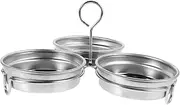 iplusmile Nonstick Poacher Tray 3 Section Egg Boiling Mold Stainless Steel Poached Egg Maker