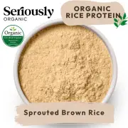 Organic Sprouted Rice Protein Raw & Pure Vegan Plant Based Natural