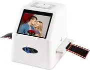 Film Negative Scanner 22 MP 110 135 126KPK Super 8 Negative Photo Scanner 35mm Slide Film Scanner Digital Film Converter High Resolution 22MP 2.4" LCD(White)