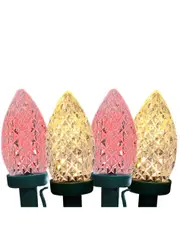 50 RED WHITE & WARM WHITE Led Pinecone Fairy Light 14.8m