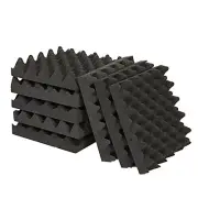6 Pack Egg Crate Foam Cushion 2" Thick 12"W x12"L Acoustic Panels Sound Proof...