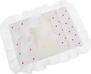 Gadpiparty Soft Fabric Book Cover Bow and Heart Design Adjustable Pouch for Women's Notebooks and Planners