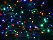 24m LED Christmas Fairy Light Clear String Multi Colour