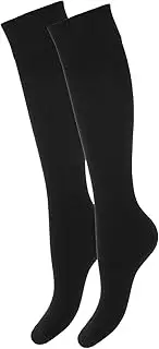 [MILENA PEŁNA SWOBODA RUCHU] MILENA Soft Breathable Over the Knee Socks with Elastic Fit and Non-Slip Grip Perfect for Everyday, Work, Sports and Cosplay - Versatile Black, black, 37-41
