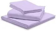 1000-TC Egyptian Cotton Sheets Split California King Size, 5-Piece Extra Long-Staple 1000-Thread-Count Pure 100% Cotton Soft Breathable Sateen Weave, Fits Mattress 25" Deep Pockets - Lilac