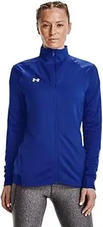 [Under Armour] Womens Command Warm-Up Full Zip Jacket, Gym Clothes, Royal-white, Medium