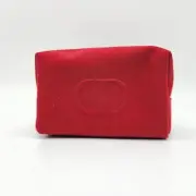 Dior CD logo Beauty Cosmetic Makeup Clutch Bag | Red | NEW