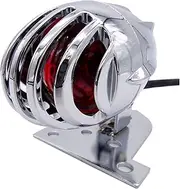 Turn Signal Indicator Motorcycle License Plate Lamp Brake Taillight Signal Lights Silver Black for Harley Chopper Bobber Cafe Racer (Color : Silver, Size : 1)