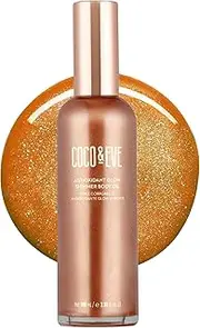 [Coco & Eve] Antioxidant Glow Shimmer Body Oil - Lightweight Skin Illuminator with Pearlescent Minerals, Natural Glitter, Antioxidants for Shimmering, Moisturizing and Healthy Glow (100ml)