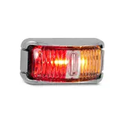 LED Autolamps Red/Amber Side Marker Light Chrome Base 2 LED Lamp8x35mm Box of 10