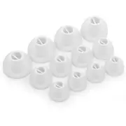 12 x Silicone EarBuds Ear Tips For Bowers & Wilkins Pi5, Pi7 Earphones in White