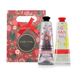 L OCCITANE L’OCCITANE 歐舒丹 護手霜禮盒 櫻花+桂花 30mlX2