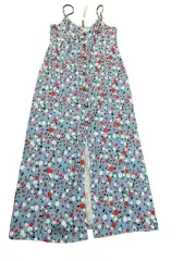ASOS DESIGN button through maxi dress in blue floral print sz 8 NWT poppy flower