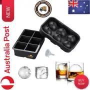 Silicone Ice Cube Trays – Set of 2 Large Ice Cube Molds + Funnel | AU Owned