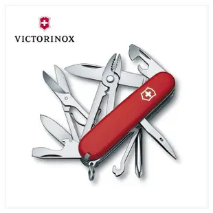 【VICTORINOX 瑞士維氏】Deluxe Tinker17用瑞士刀/紅(1.4723)