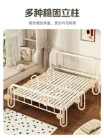 折疊床單人床1米2家用簡易鐵藝床板雙人出租房陪護成人硬板行軍床