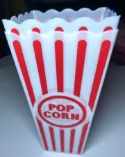 2 Popcorn Plastic Container Box Tub Bowl Home Movie Theater New