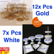 9 -14 Pcs Set White Crystal Cake Stand Cupcake Wedding Dessert Platter Plate