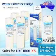 5x ECO AQUA EFF-6007A REPLACEMENT Amana Maytag UKF8001AXX Fridge Water Filter