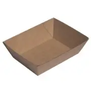 500pcs x Premium Brown Corrugated Cardboard Paper TRAY 1 Cake Food Chips Snack